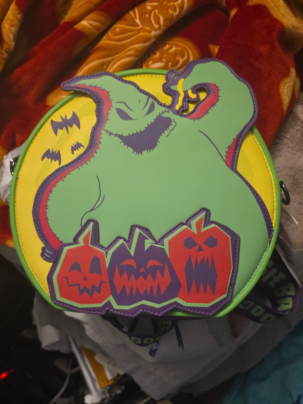 NEW! Disney Parks Loungefly Oogie Boogie Bash 2025 Round Crossbody Bag.